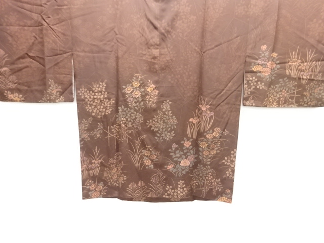 JAPANESE KIMONO / MICHIYUKI COAT / EMBROIDERY / KIKKO & FLOWER